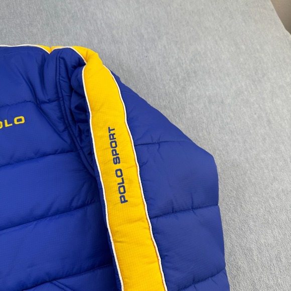 Vintage Polo Sport Ralph Lauren Puffer Jacket Womens XL Blue Quilted Full Zip - Picture 6 of 15